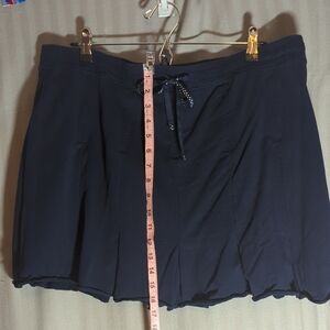 Navy Blue Drawstring Skort
